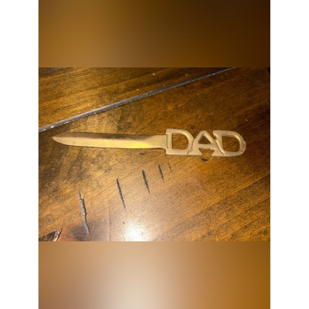 DAD Brass Letter Opener - Vintage Fathers Tool GUC